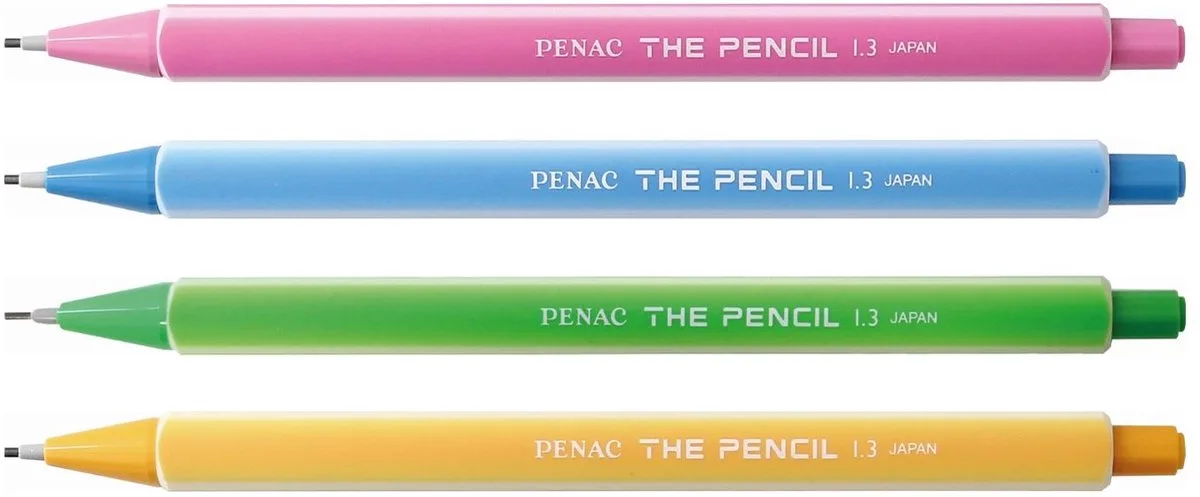 The Pencil - Vulpotlood - Mechanical pencil - 1.3 mm - 4 pack von Penac in Blauw en Wit – Produktfoto