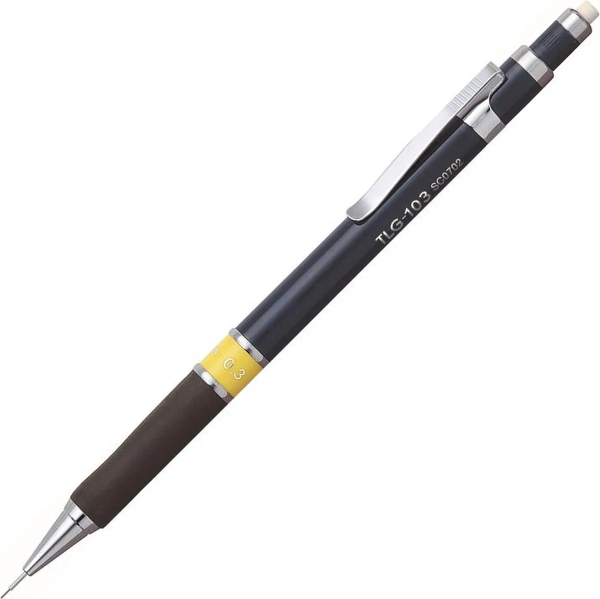 TLG-103 - Vulpotlood - Mechanical Pencil - 0.3mm - Gele ring från Penac i Donker blauw – produktbild