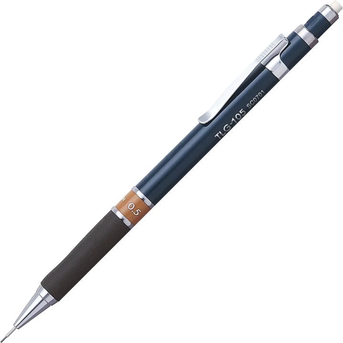TLG-105 - Vulpotlood - Mechanical Pencil - 0.5mm - Bruine Ring van Penac in Donker blauw – productfoto