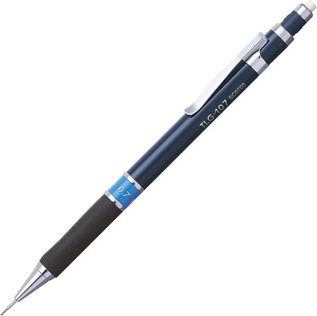 TLG-107 - Vulpotlood - Mechanical Pencil -0.7mm - Blauwe Ring fra Penac i Donker blauw – produktbillede