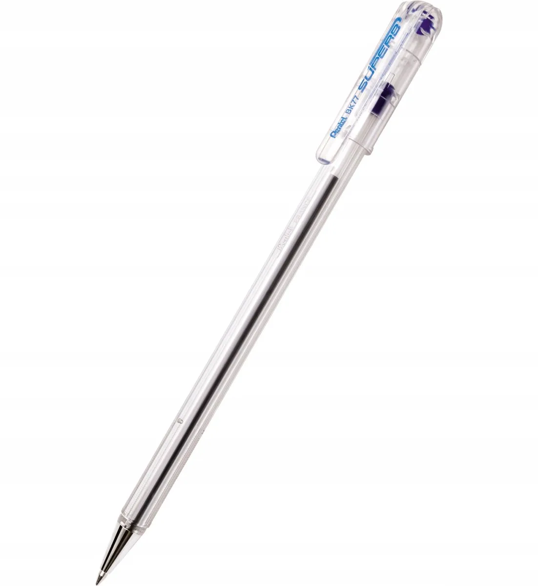BK77 Superb Blauwe Balpen - Iconisch Schrijfgemak van Pentel in Blauw – productfoto