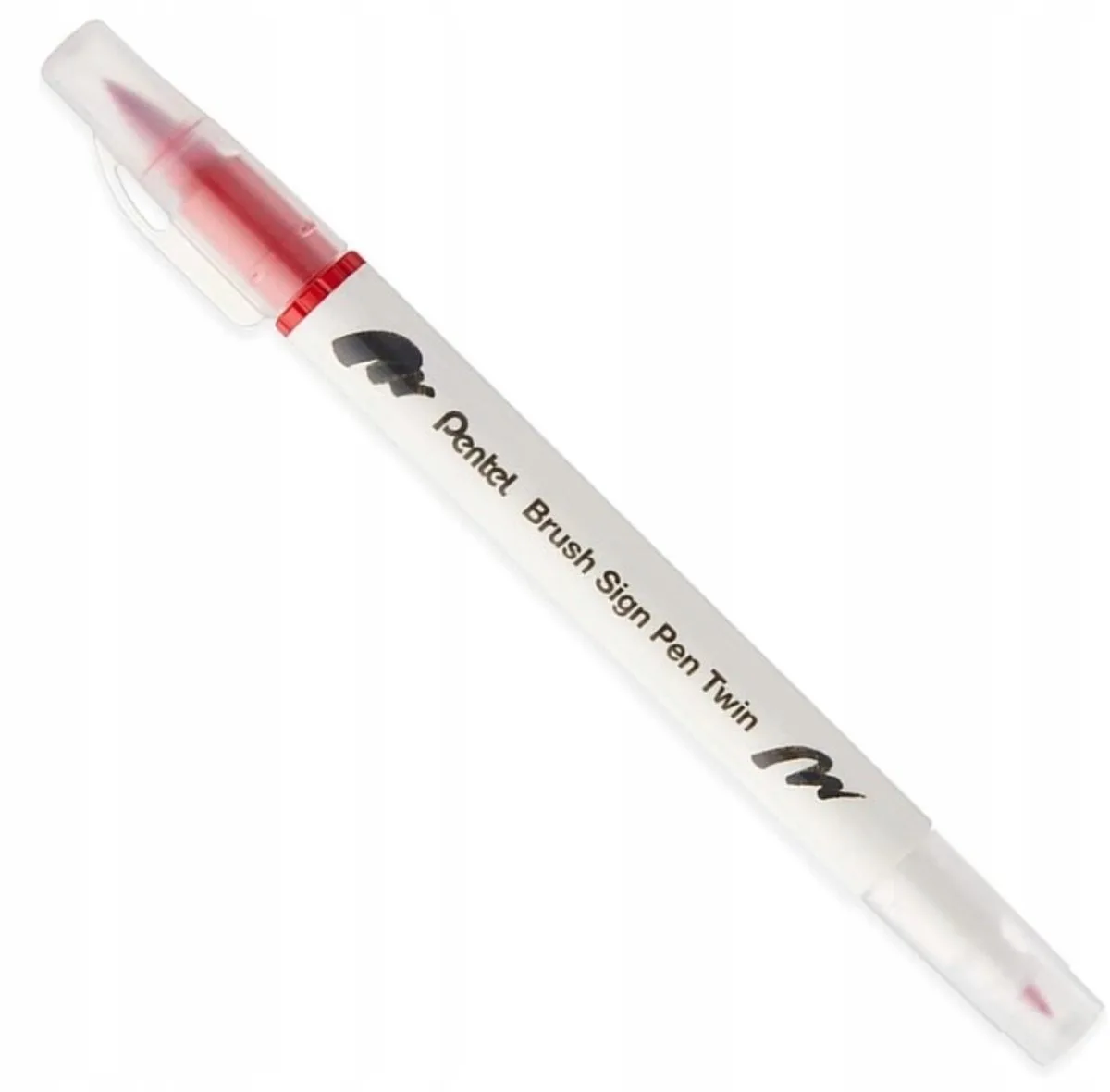 Brush dubbelzijdige kalligrafiepen by Pentel in Red – product photo