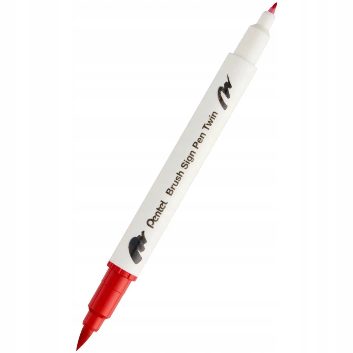 Brush Sign Pen Twin - Kalligrafie Marker fra Pentel i Rød – produktbillede