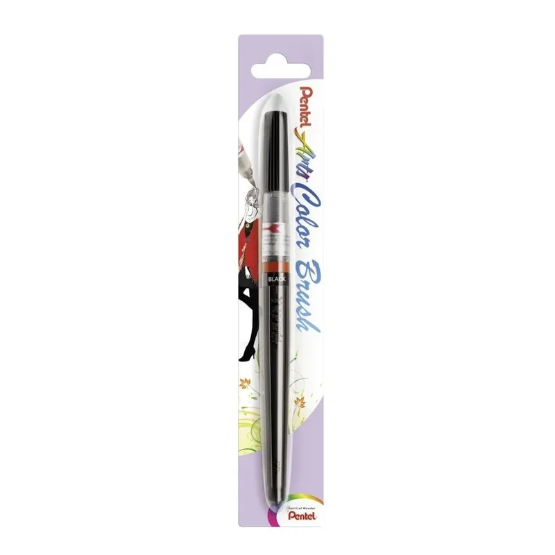 Brushpen pentel xgfl-101x zwart | 12 stuks by Pentel – product photo