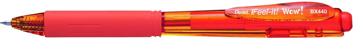 BX440-FI balpen Intrekbare balpen met klembevestiging von Pentel in Orange – Produktfoto