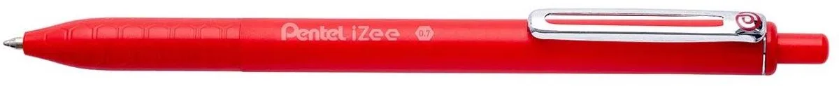BX467-B, Clip, Intrekbare balpen met klembevestiging de Pentel en Rouge – photo produit
