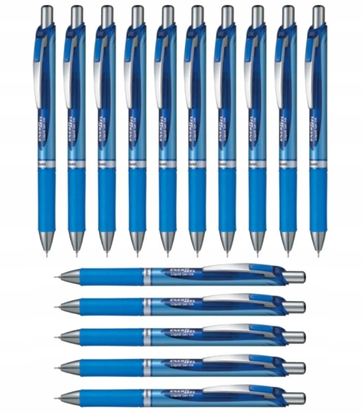 EnerGel BLN75 Gel Pen 0.5mm - Set van 15 von Pentel in Blau – Produktfoto