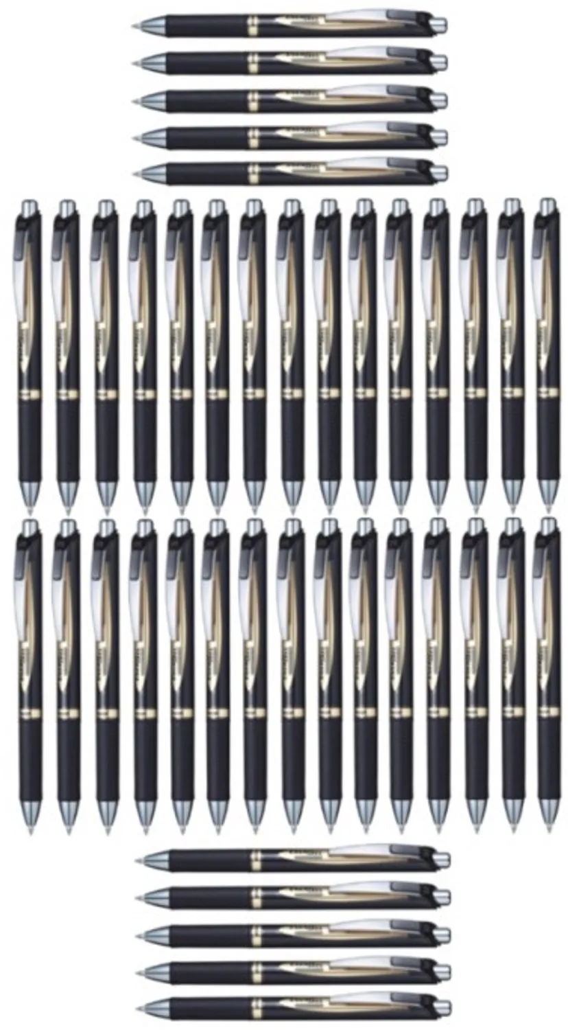 EnerGel BLP75 Gelpen - Set van 40 von Pentel in Schwarz – Produktfoto