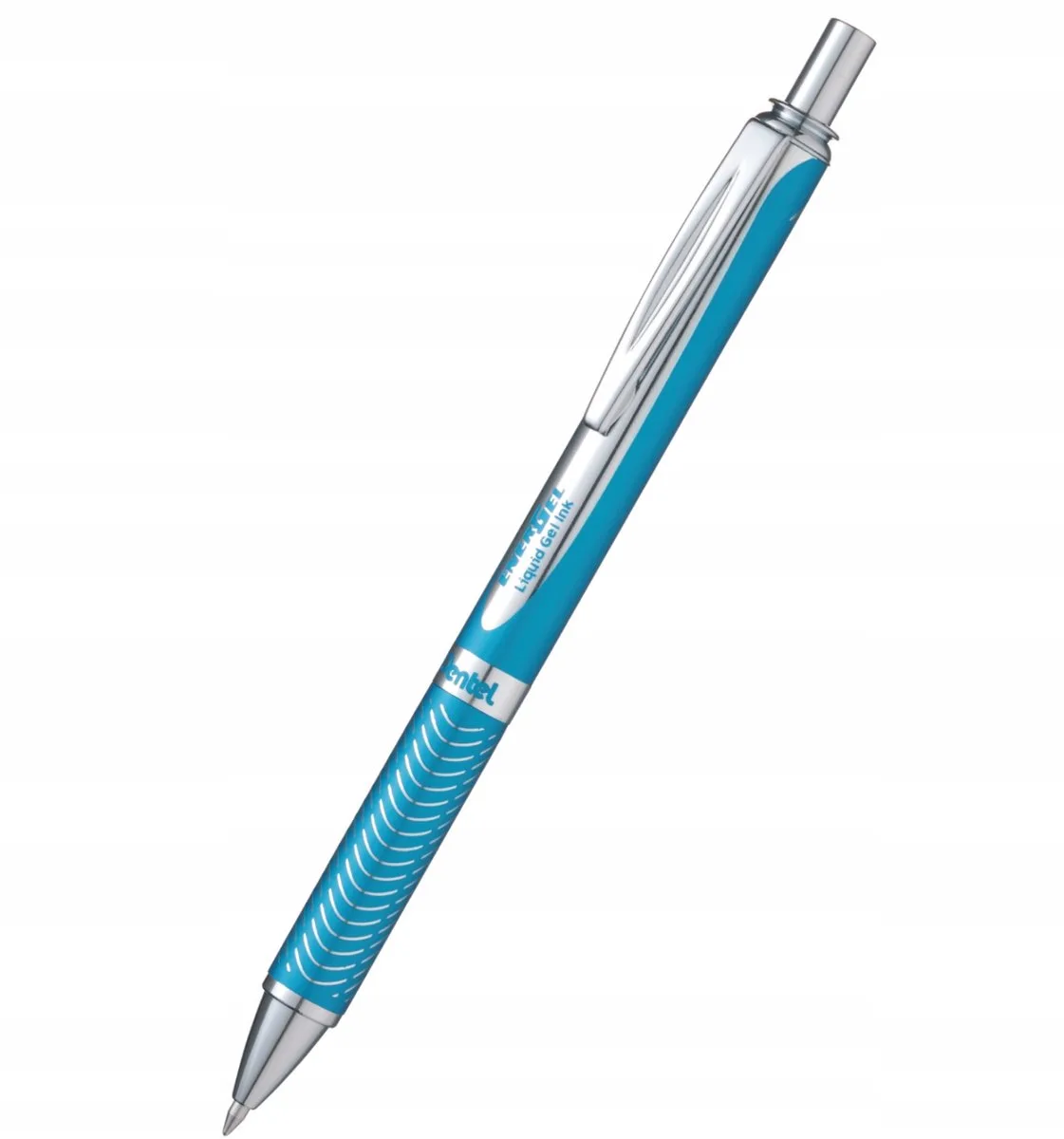 EnerGel Rollerball Pen 0.7mm Aluminium von Pentel in Blau – Produktfoto