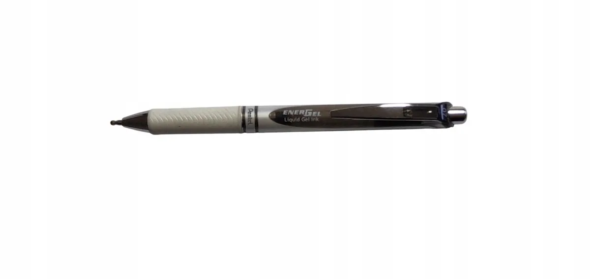 EnerGel Rollerball Pen Zwart BL77PW-A - Vloeiend Schrijven von Pentel in Silber – Produktfoto