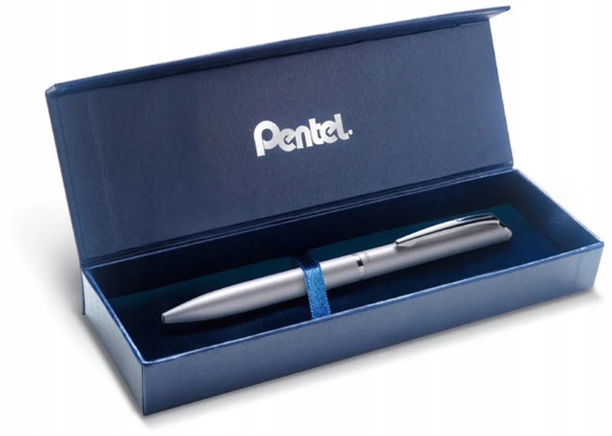 EnerGel Zilveren Rollerball Pen 0.7mm met Etui by Pentel – product photo