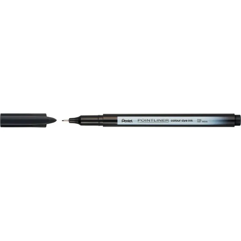 Fineliner pentel pointliner s40-a fijn zwart | 12 stuks von Pentel – Produktfoto