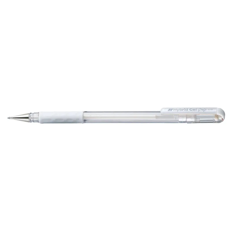 Gelschrijver pentel k118 grip m wit | 12 stuks von Pentel – Produktfoto