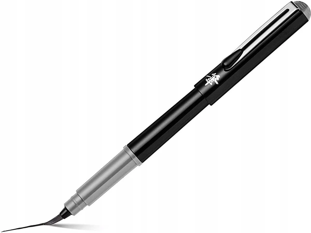 GFKP-N Brush Pen met 4 Grijze Vullingen - Ideaal voor Tekenen de Pentel en Gris – photo produit
