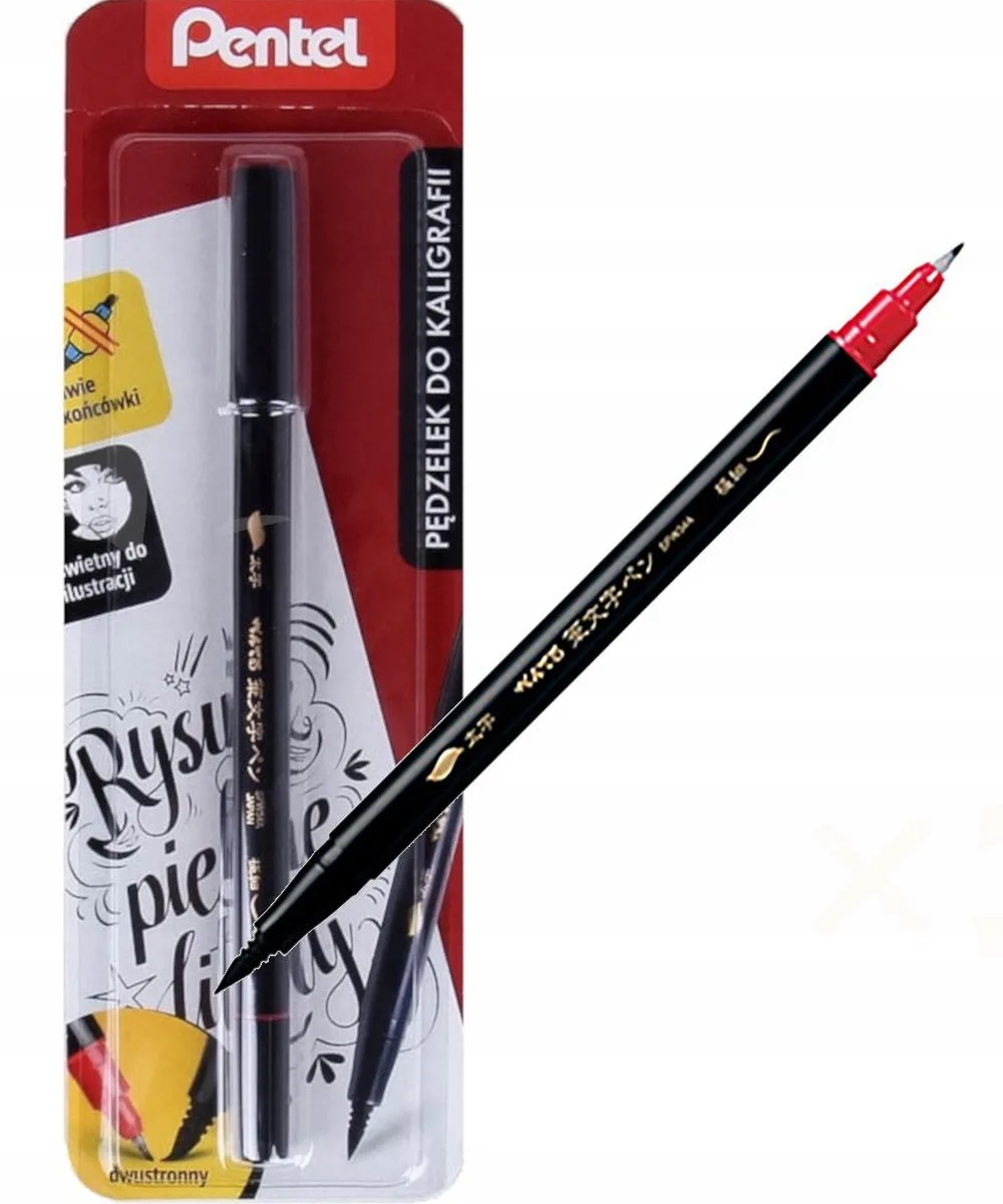 Kalligrafie Stift - Ronde Punt 0.35 mm fra Pentel i Sort – produktbillede