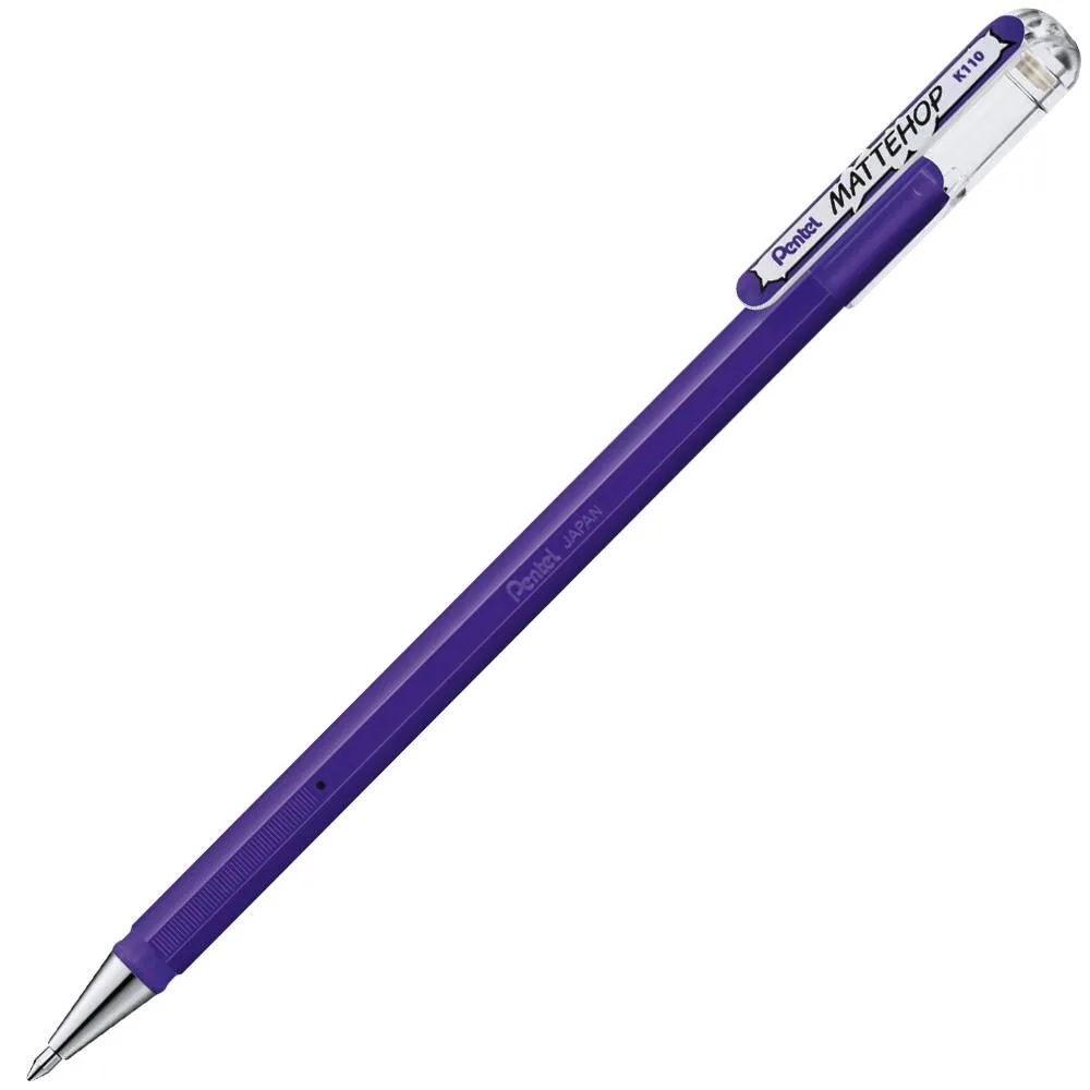 Mattehop Gelschreiber 0.5 mm, Schreibfarbe: Lila fra Pentel – produktbillede
