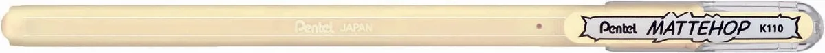 Mattehop Gelschreiber 0.5 mm, Schreibfarbe: Weiß fra Pentel – produktbillede