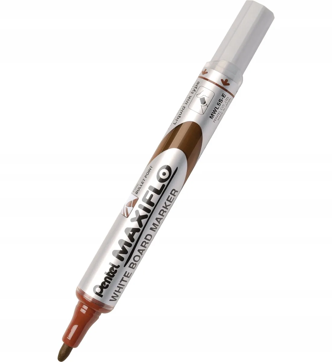 Maxiflo S Whiteboard Marker - 1200m Schrijflijn by Pentel in Brown – product photo