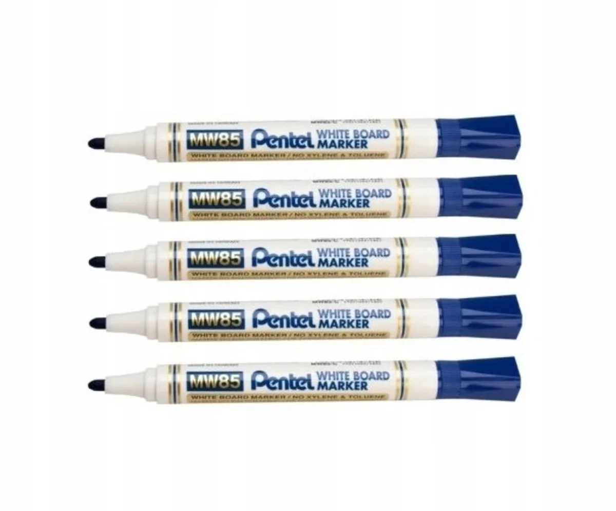 MW85 Blauwe Whiteboard Markers Set - 5 Stuks by Pentel in Blue – product photo