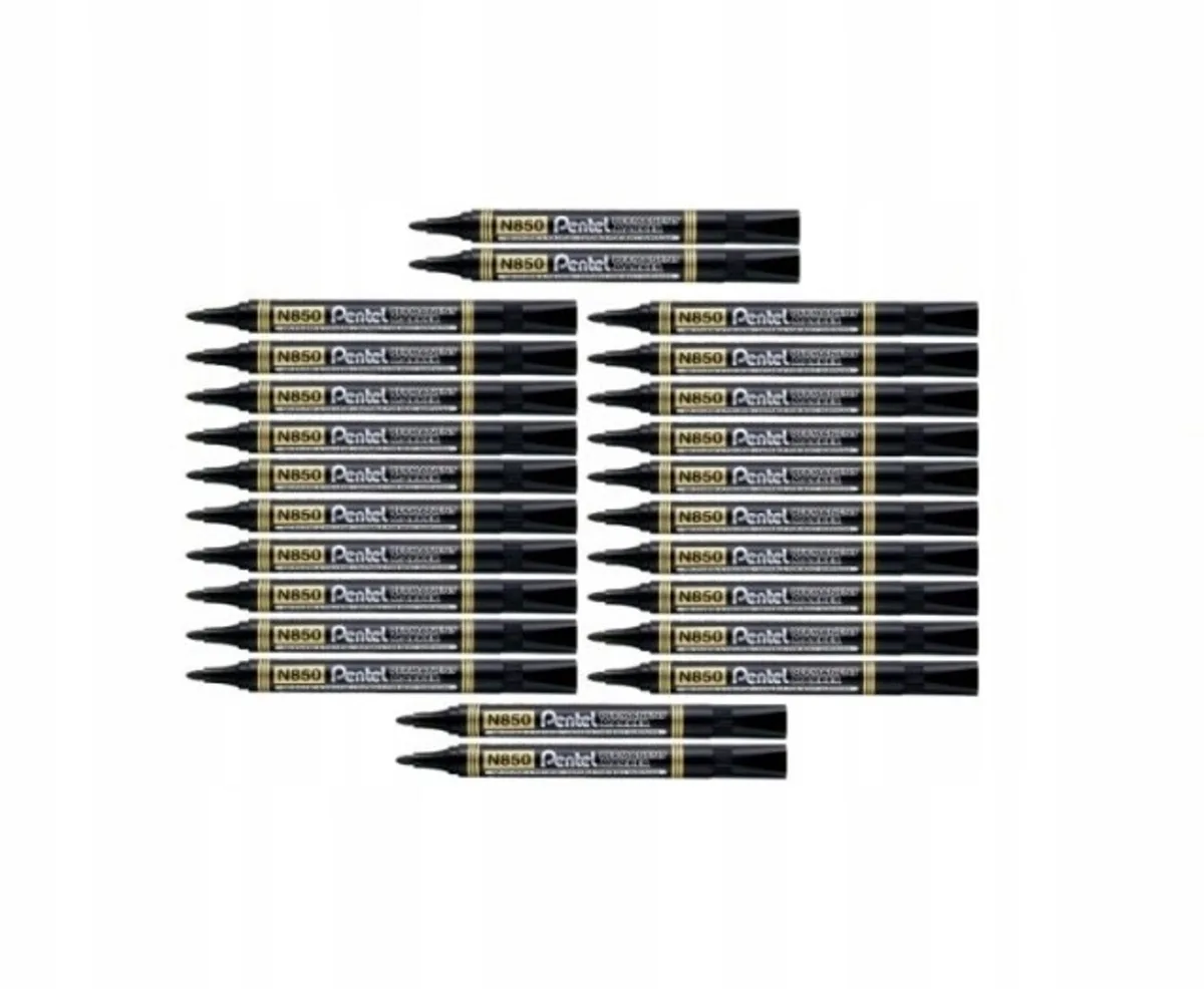 N850 Permanente Markers - Set van 24 Stuks von Pentel in Schwarz – Produktfoto