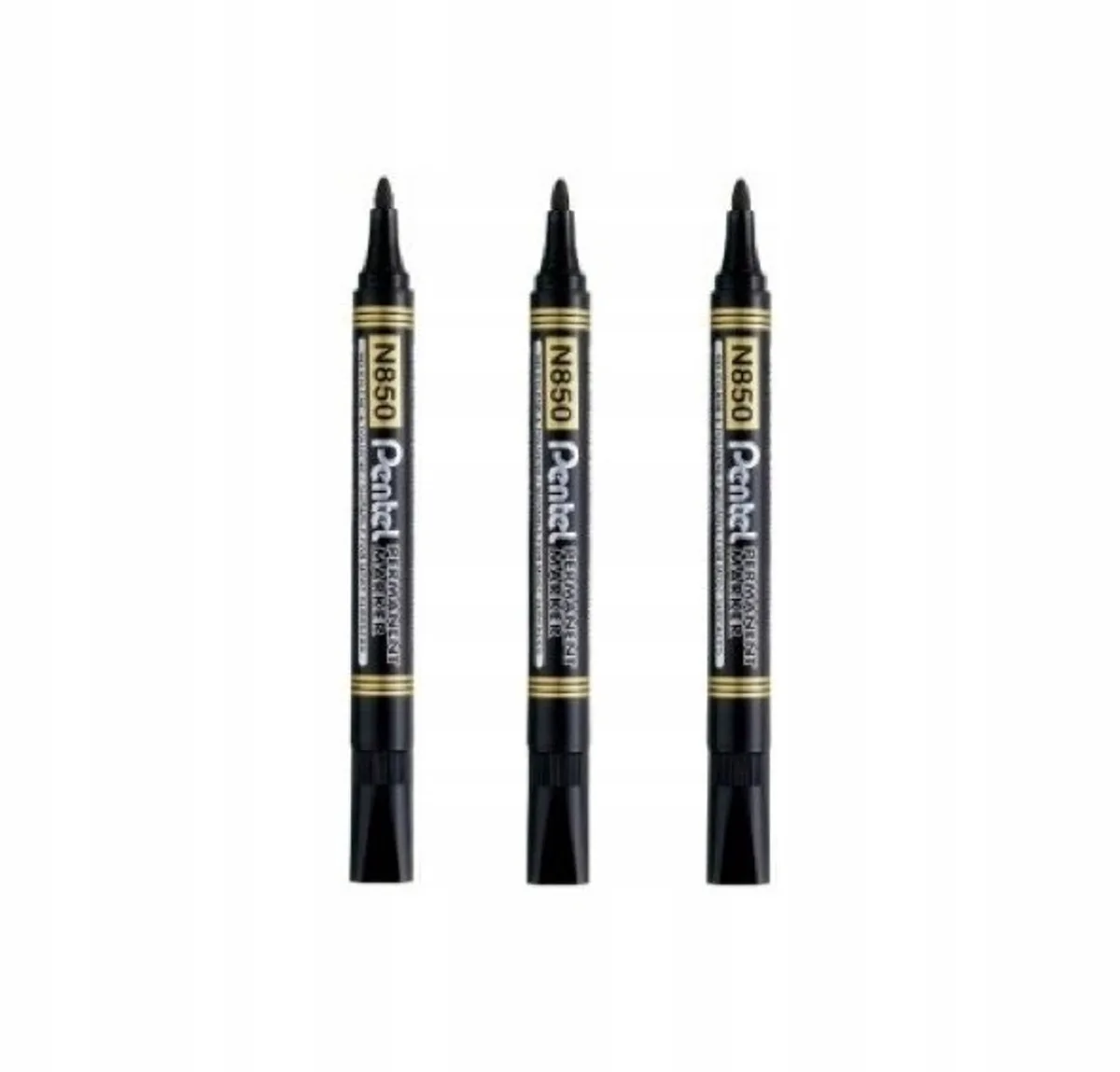 N850 Permanente Markers - Set van 3 van Pentel in Zwart – productfoto
