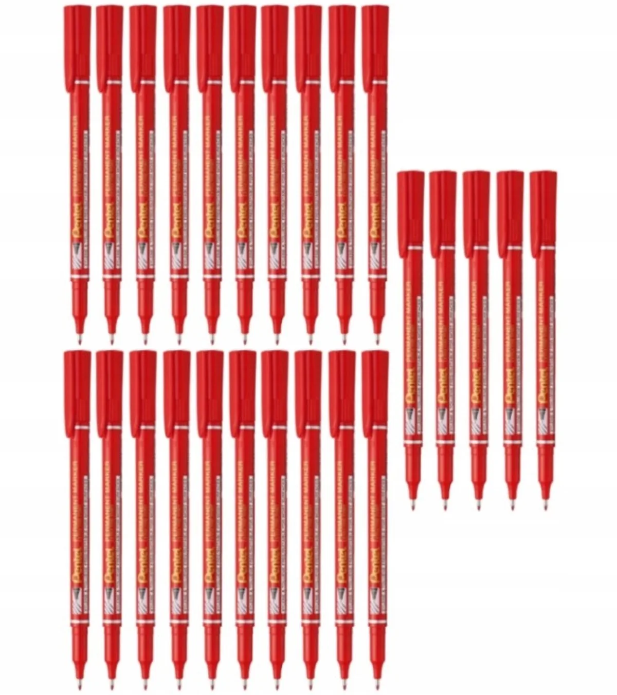 NF450 Permanente Markers - Set van 25 van Pentel in Rood – productfoto