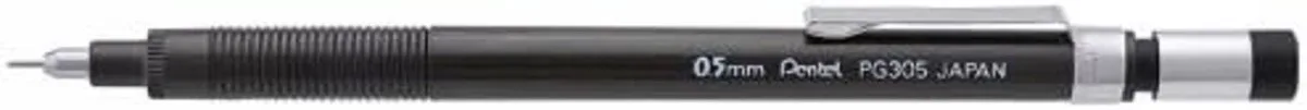 Pack of 12 PENTEL GRAPHLET 500 PG305 A 0.5MM DRAFTING MECHANICAL PENCILS van Pentel in Zwart – productfoto