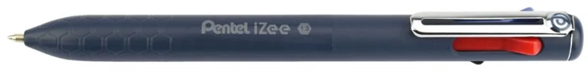Pentel 4-kleuren balpen iZee, navulbaar, 12 stuks von Pentel in Dunkelblau – Produktfoto