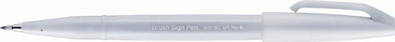 PentelArts Faserschreiber Brush Sign Pen SES15, hellgrau by Pentel – product photo