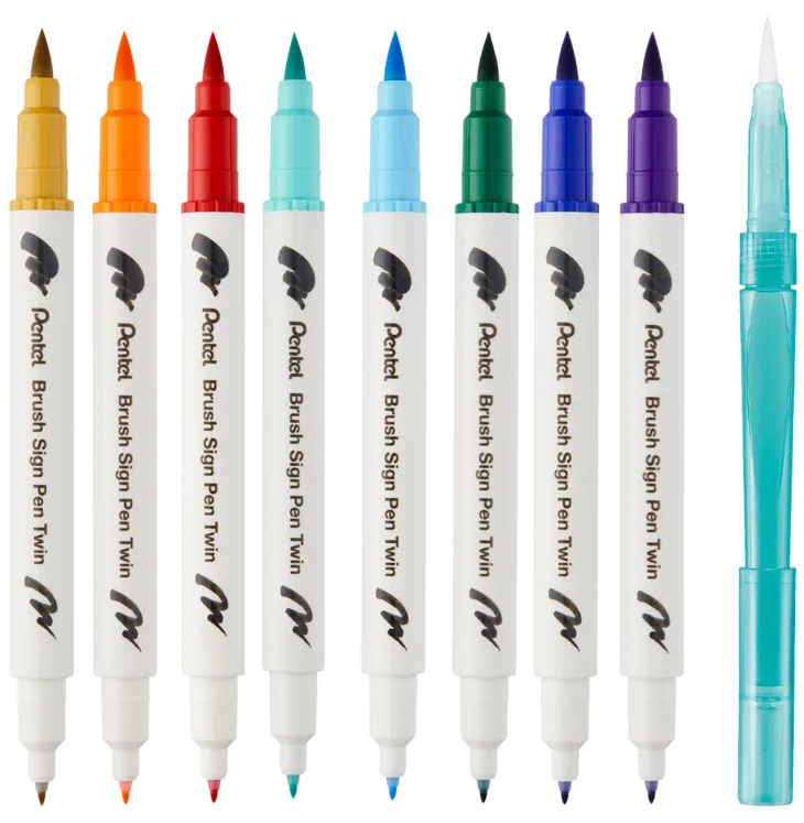 PentelArts Pinselstift Brush Sign Pen Twin , Landscape von Pentel – Produktfoto