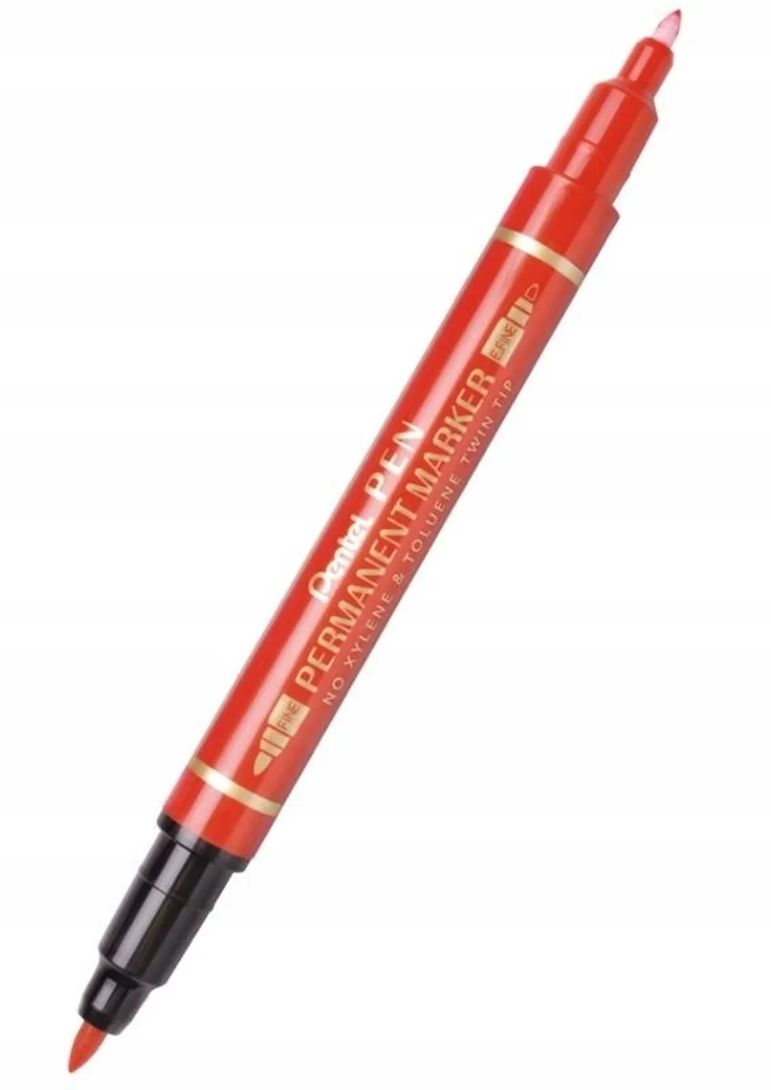 Permanent Marker Dubbele Punt 0,6/1,2mm de Pentel en Rouge – photo produit