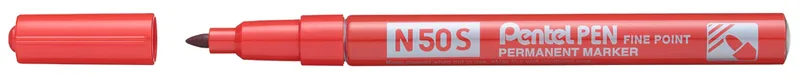 Permanent-Marker N50S, Rundspitze fein, rot by Pentel – product photo