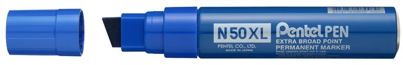 Permanent-Marker N50XL, Keilspitze breit, blau von Pentel – Produktfoto