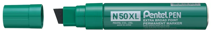 Permanent-Marker N50XL, Keilspitze breit, grün von Pentel – Produktfoto