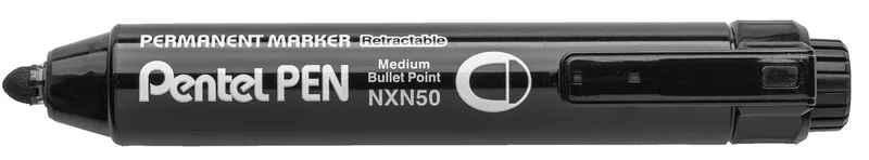 Permanent-Marker NXN50 mit Druckmechanik, schwarz von Pentel – Produktfoto