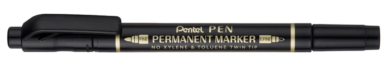 Permanent-Marker Pen, Doppelspitze, blau von Pentel – Produktfoto