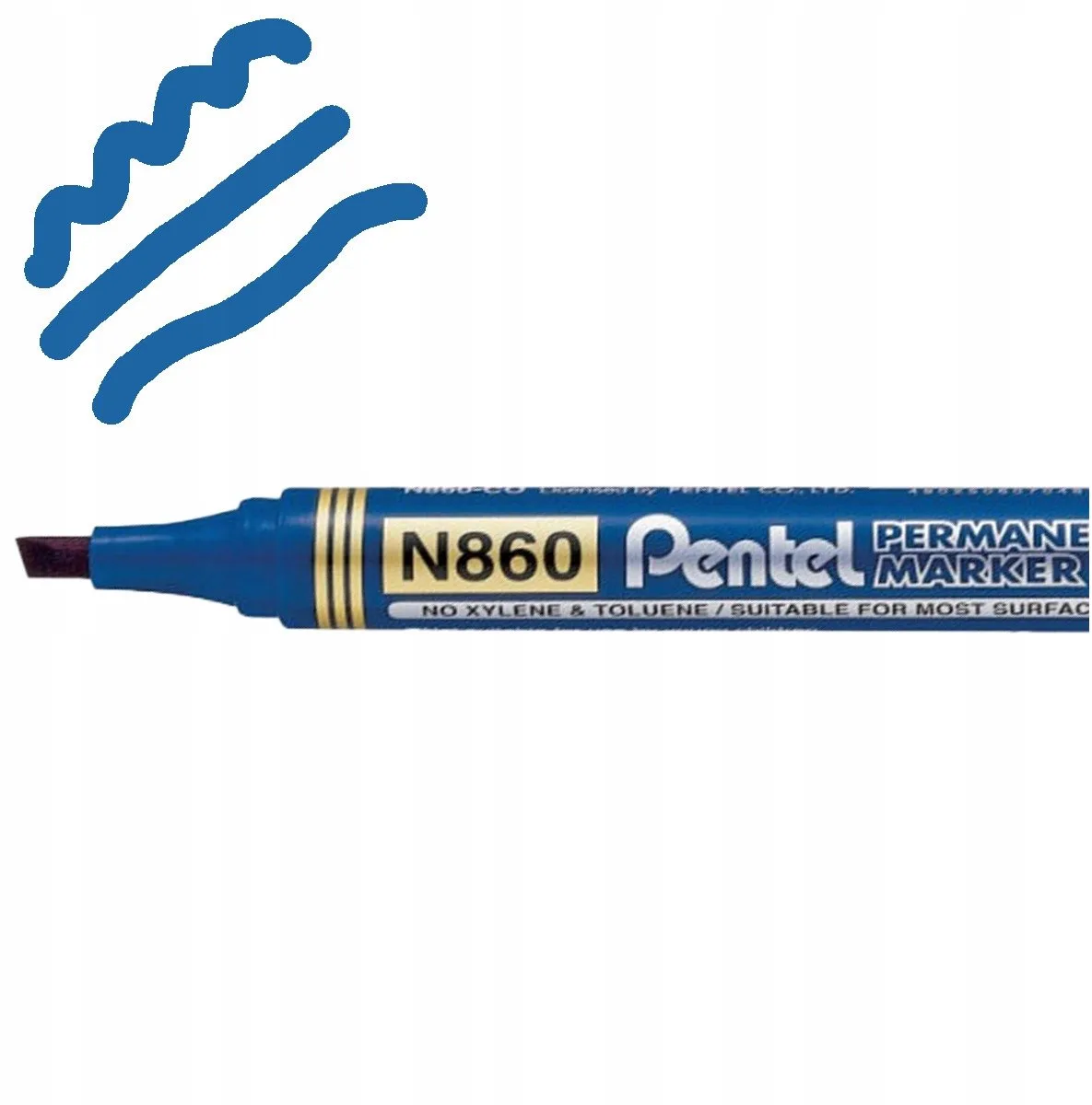 Permanente Marker Afgeschuinde Punt, Sneldrogend von Pentel in Blau – Produktfoto