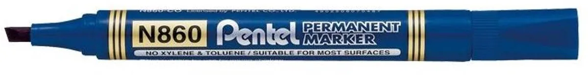 permanente marker N860-C, 12 stuks von Pentel in Blau – Produktfoto