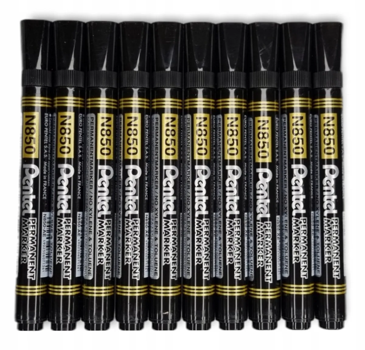 Permanente Markers - Set van 10 de Pentel en Noir – photo produit