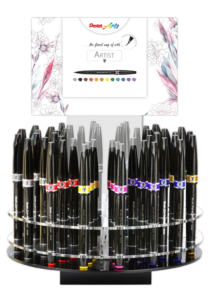 Pinselstift Sign Pen Artist, 48er Display von Pentel – Produktfoto