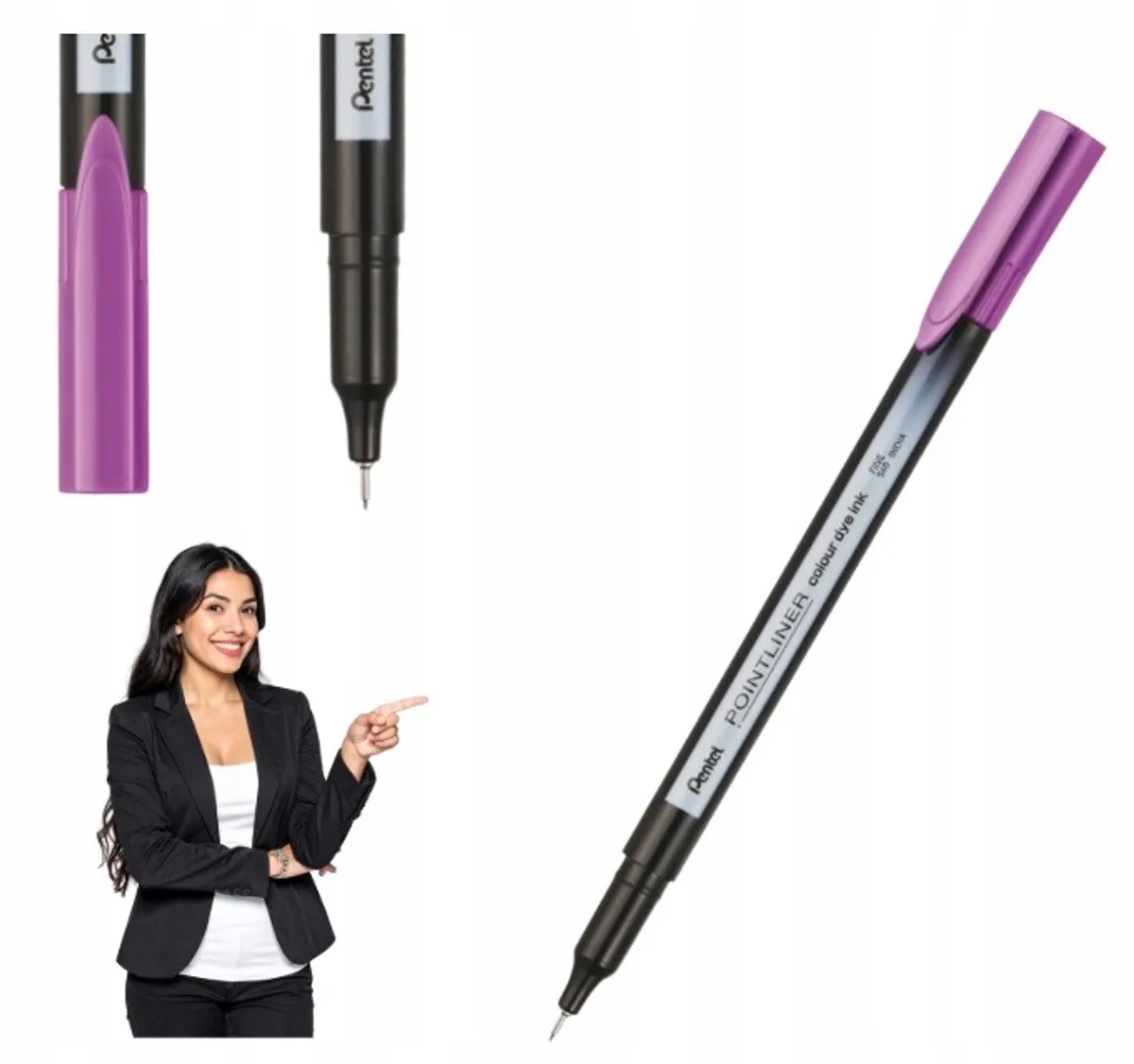 Pointliner Colour S40 Fineliner - 0.4mm voor Schrijven & Tekenen van Pentel in Fuxia – productfoto