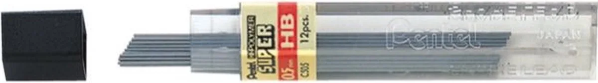 Potloodstift Pentel 0.5mm per koker 3H de Pentel en Noir – photo produit