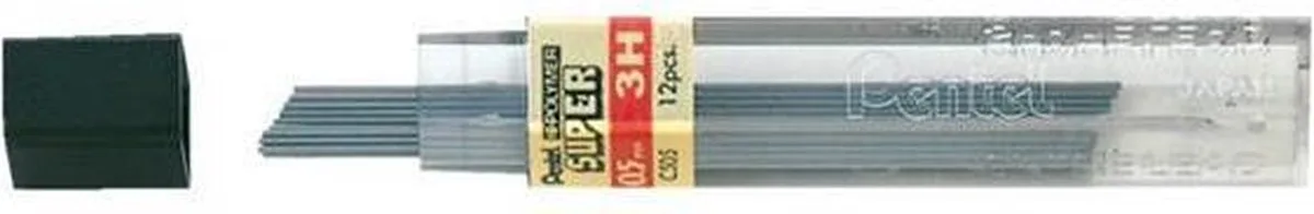 Potloodstift Pentel 0.5mm zwart per koker 3H by Pentel in Grey – product photo