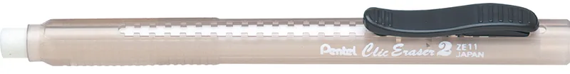 Radierstift ClicEraser2 ZE11T, rot-transparent von Pentel – Produktfoto