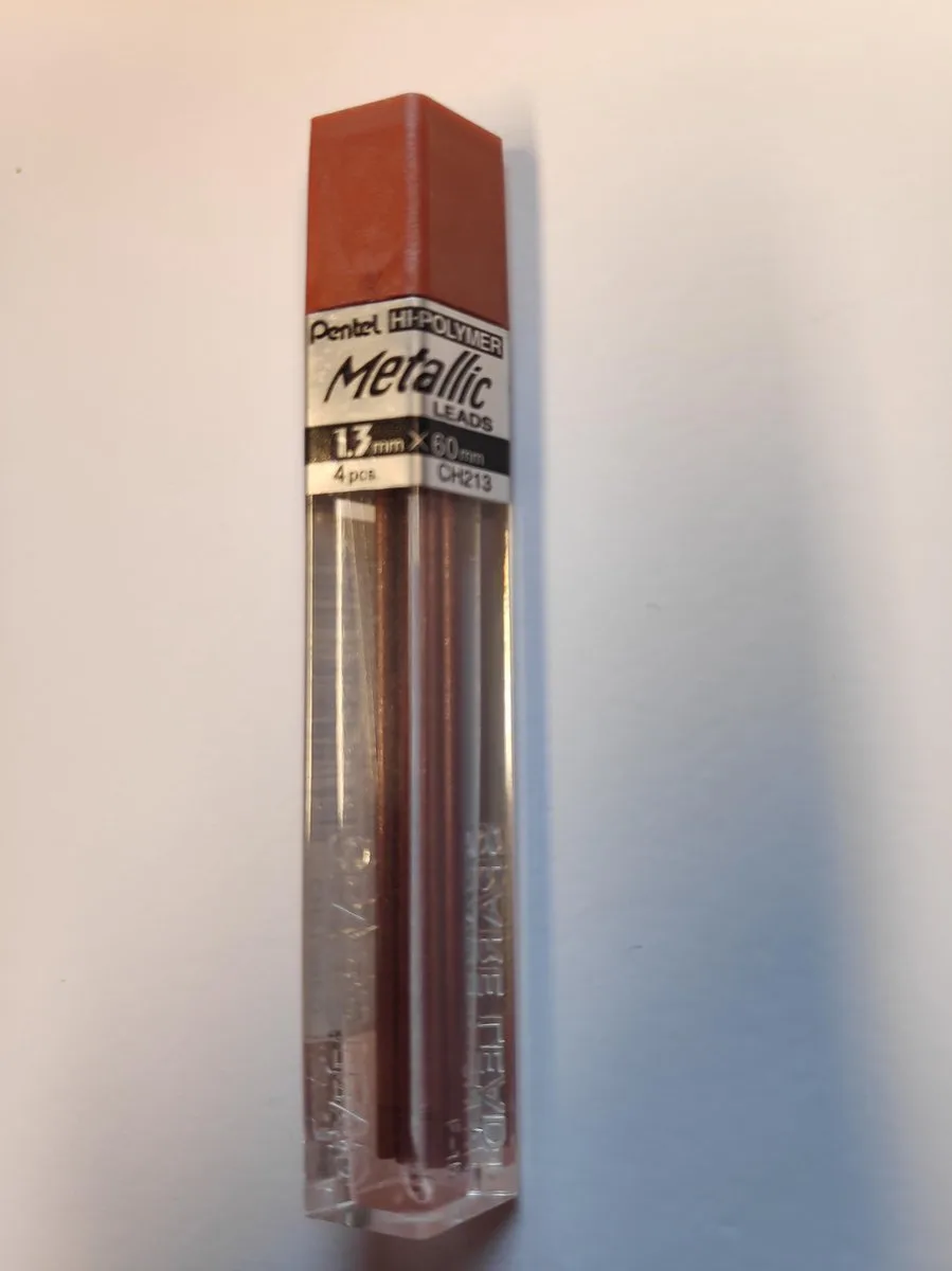 Vulpotlood Vulling 1.3mm x 60 mm 4 Stuks de Pentel en Bronze – photo produit