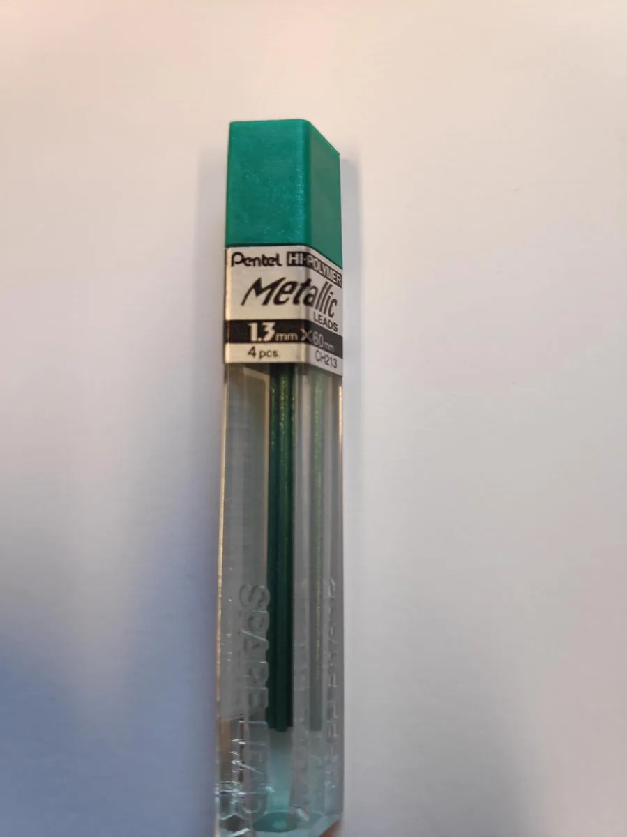 Vulpotlood Vulling 1.3mm x 60 mm 4 Stuks de Pentel en Metallic groen – photo produit