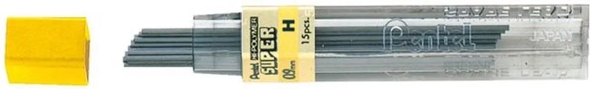 vulpotlood vulling potloodstift H - 0.9 mm - 12 stiften fra Pentel i Grafiet – produktbillede