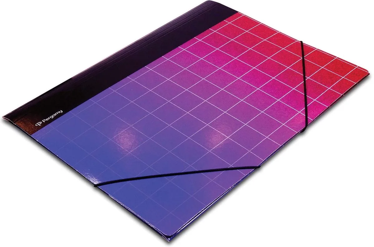 Glitch elastomap met kleppen, ft A4, PAK VAN 25 fra Pergamy i Lilla – produktbillede