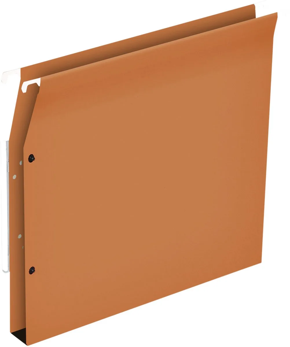 hangmappen voor kasten ft A4, bodem 30 mm de Pergamy en Orange – photo produit