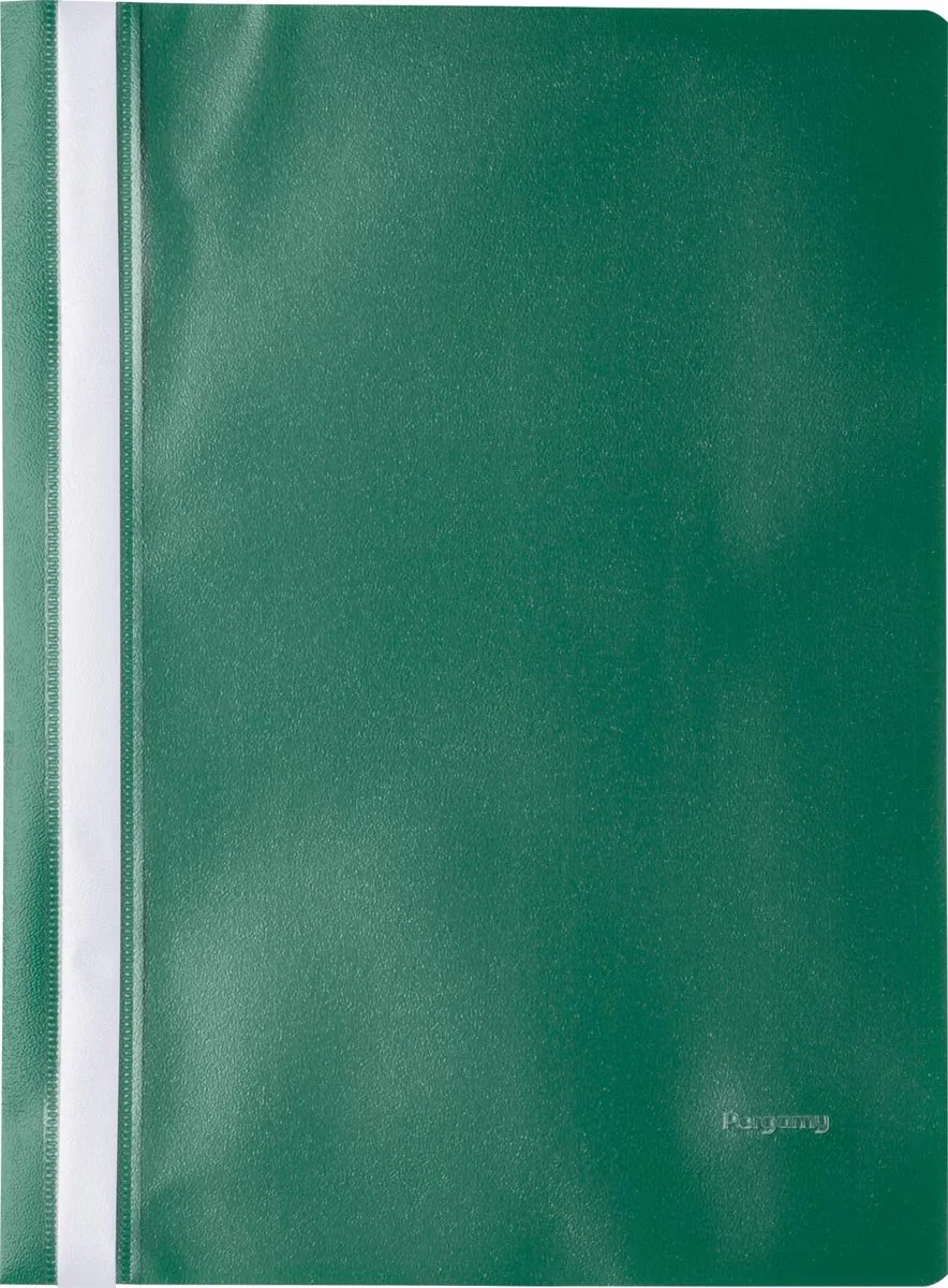 snelhechtmap, ft A4, PP, pak van 25 stuks de Pergamy en Vert – photo produit